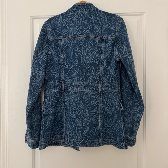 Veronica Beard Tika Paisley Denim Jacket Size Small - Picture 3 of 4